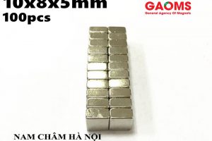 Kích thước nam châm viên chữ nhật 10x8x5mm mạ Niken